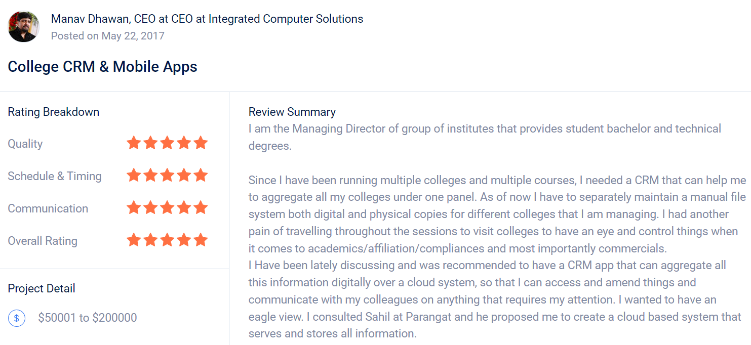 Parangat Technologies - Review 2